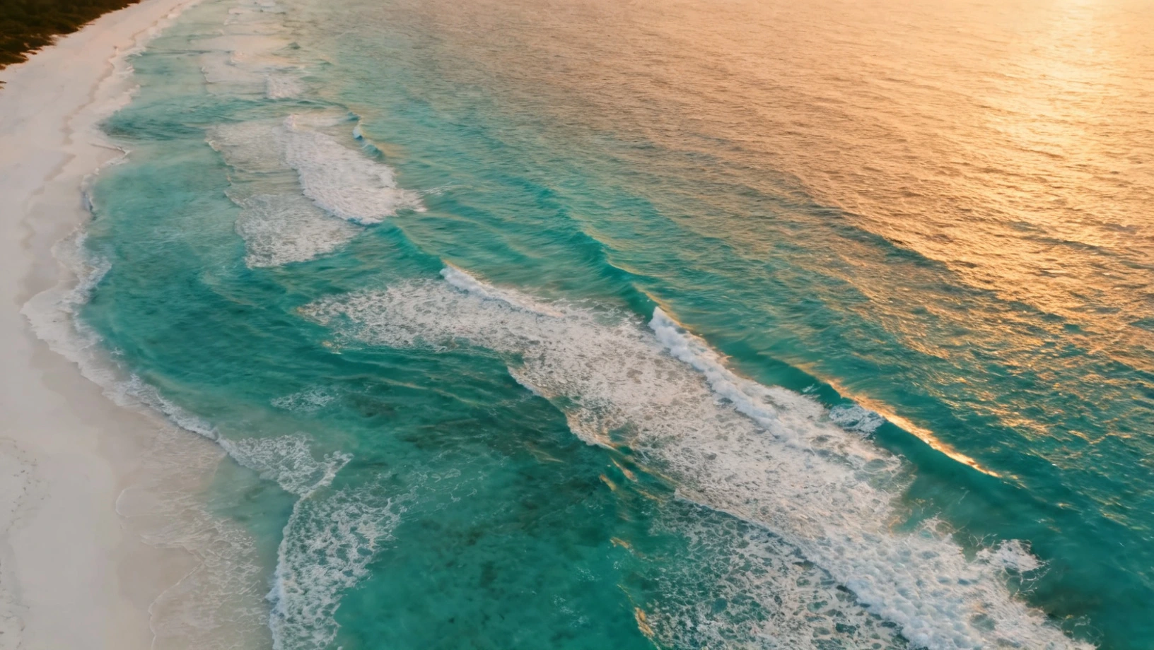 Vue aérienne de l'océan